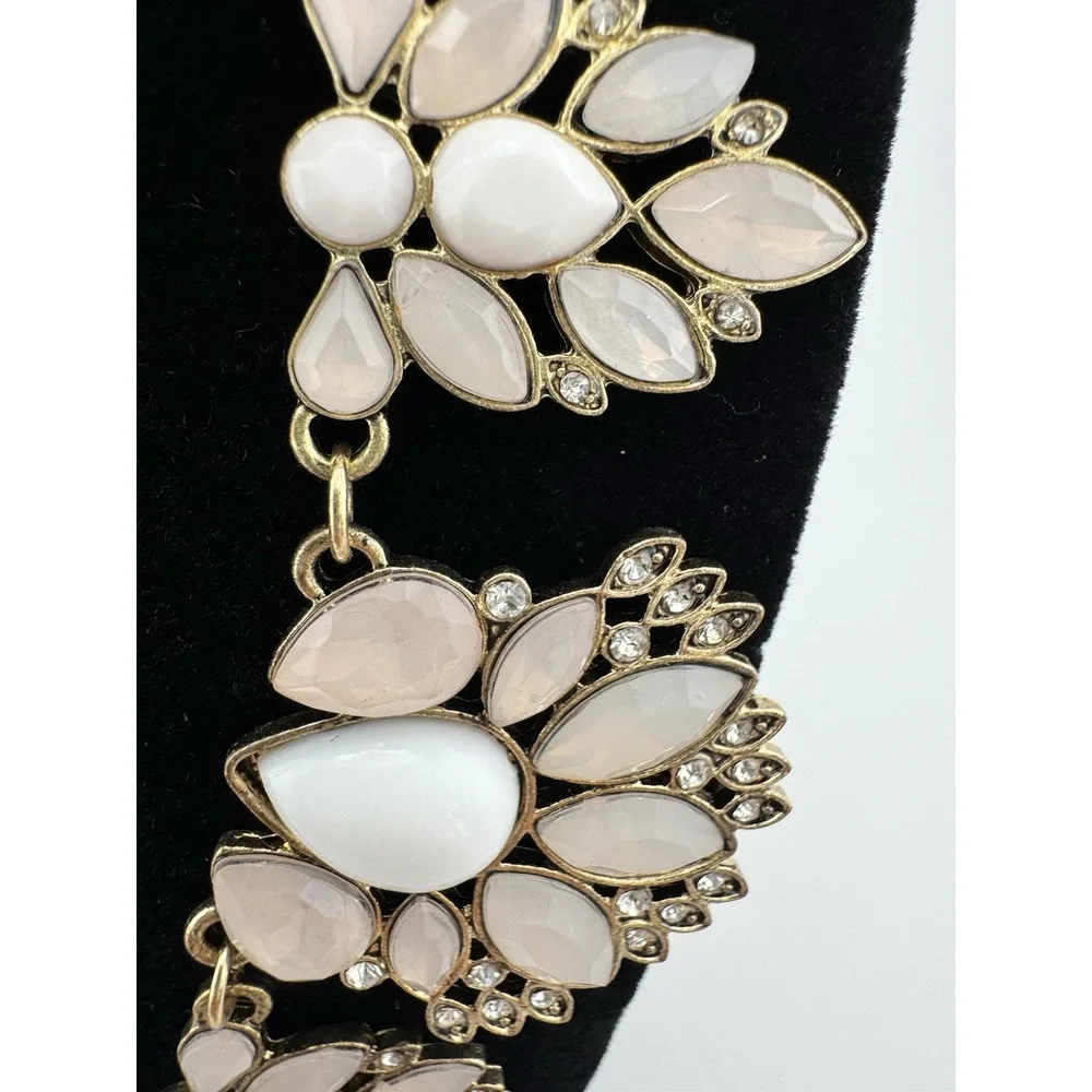 Icing Womens Blush Pink White Clear Crystal‎ Necklace Jewelry with Lobster Clasp